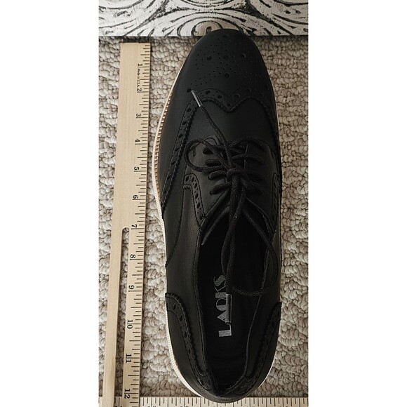 LAOKS Hybrid Brogue Oxford Lace-up Wingtip Dress Shoes Black Men Size 10 - Picture 11 of 11